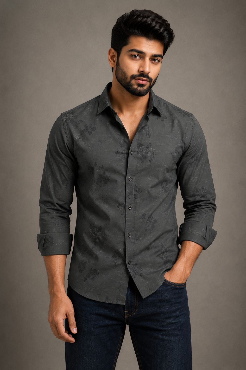 Printed Shirt With Jeans Combo