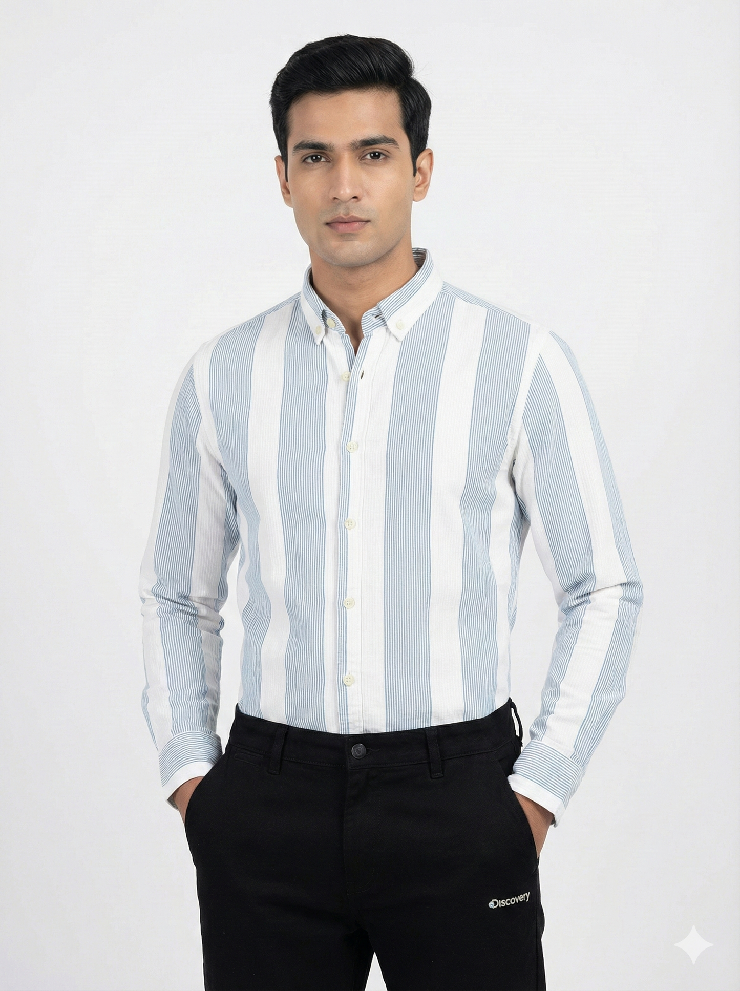 Lining Shirt With Jeans Combo