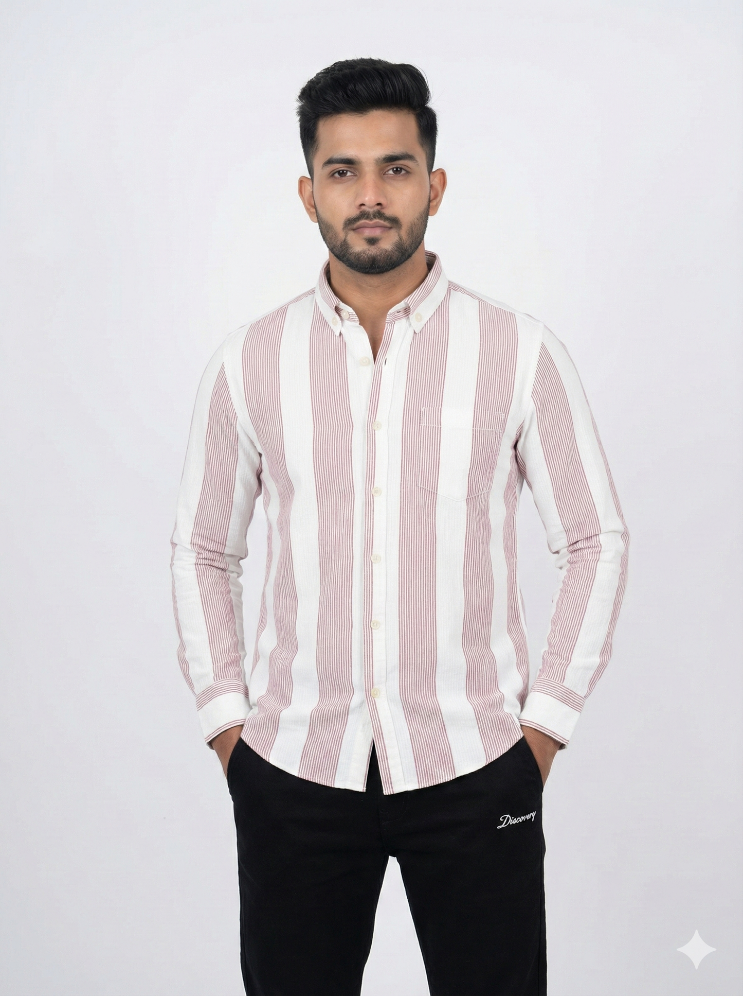 Lining Shirt With Jeans Combo
