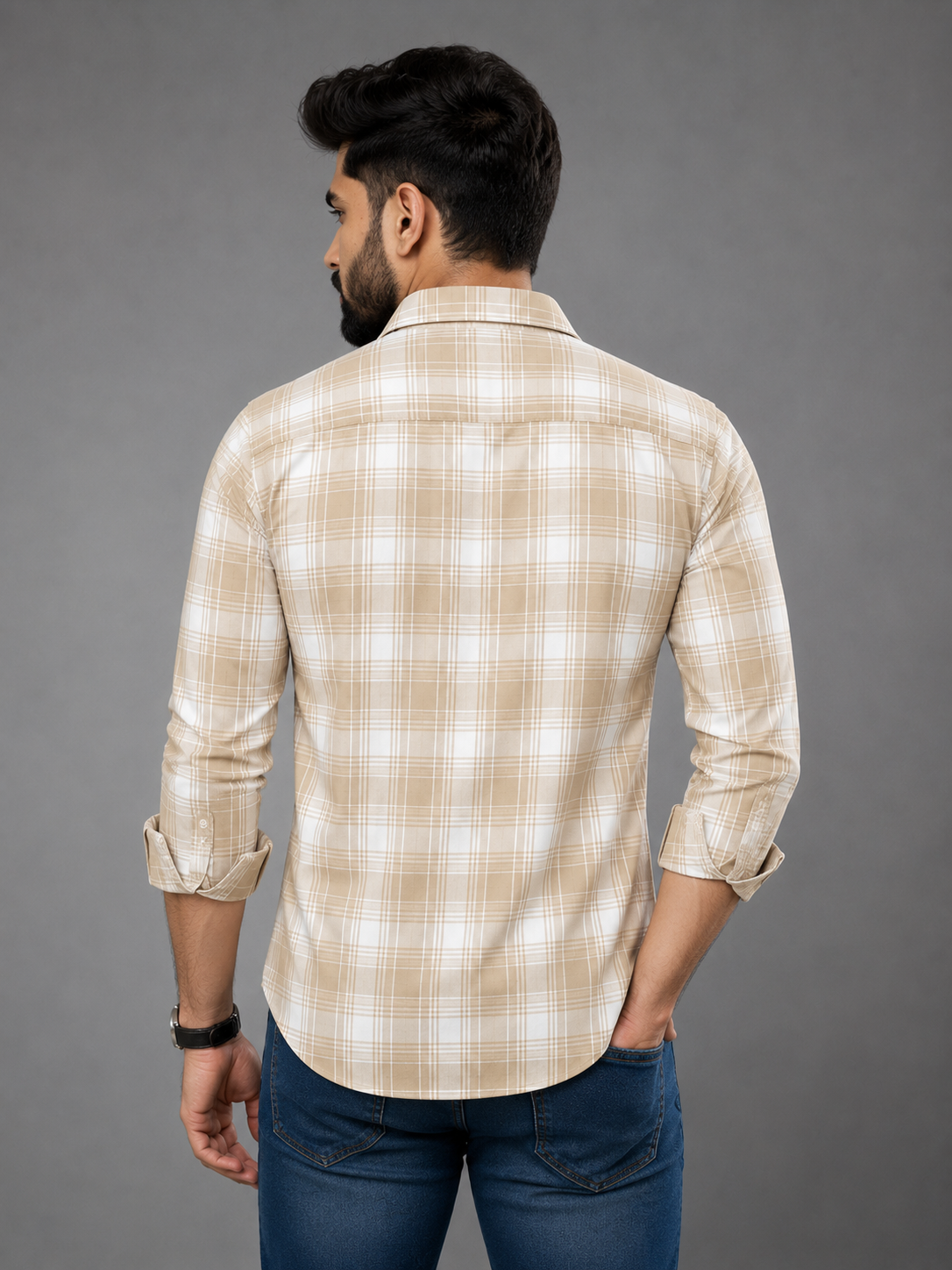Checks Shirt With Jeans Combo