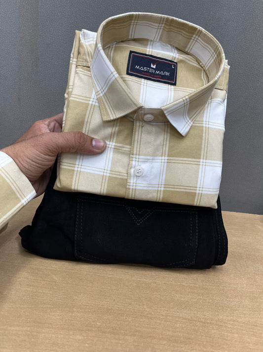 Checks Shirt With Jeans Combo