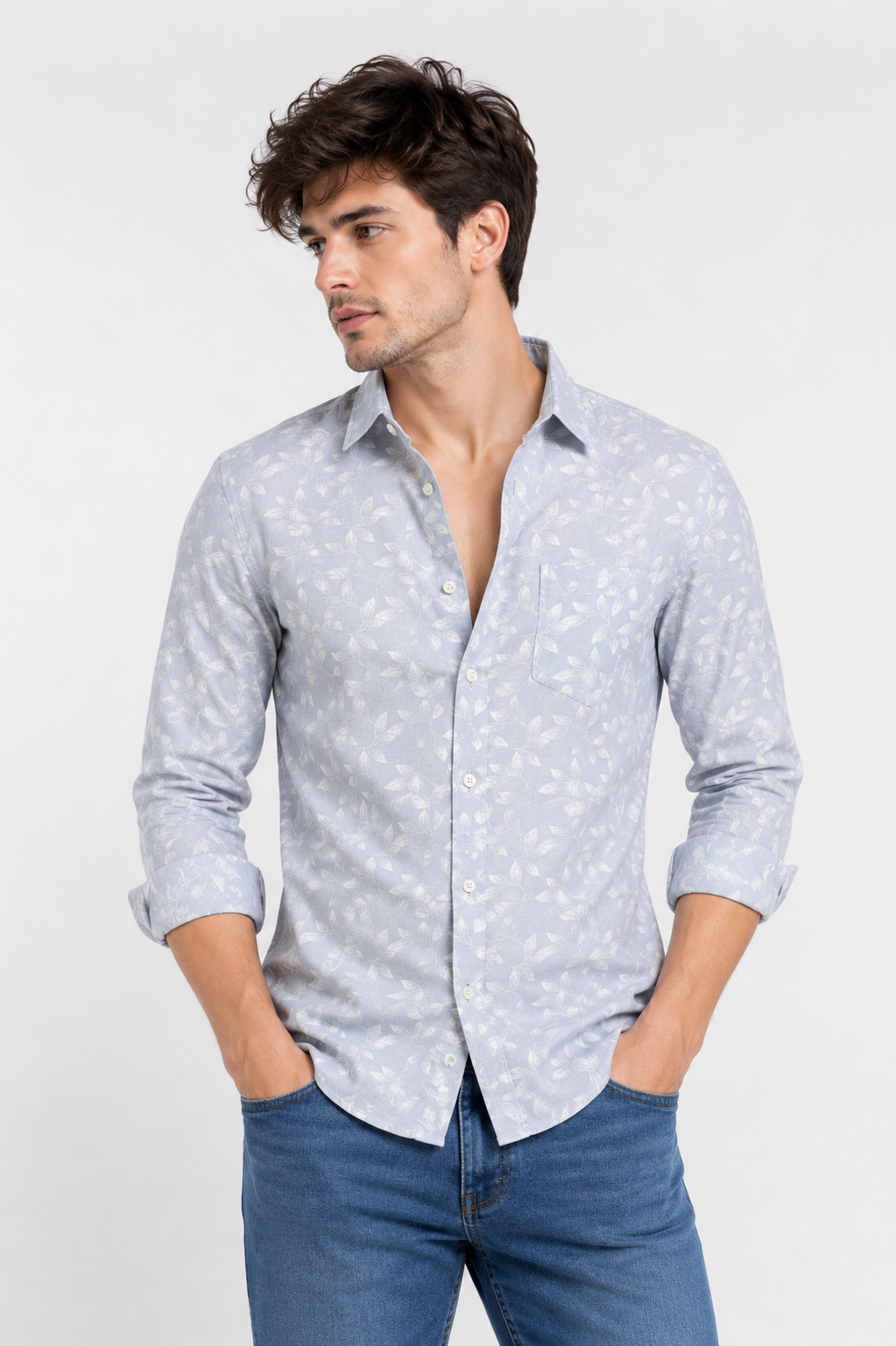 Printed Shirt With Jeans Combo