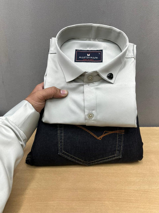 Plain Shirt With Jeans Combo