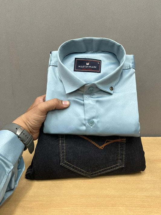 Plain Shirt With Jeans Combo