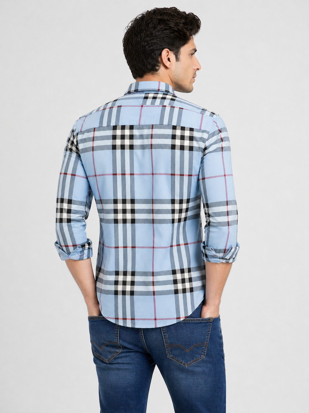 Checks Shirt With Jeans Combo