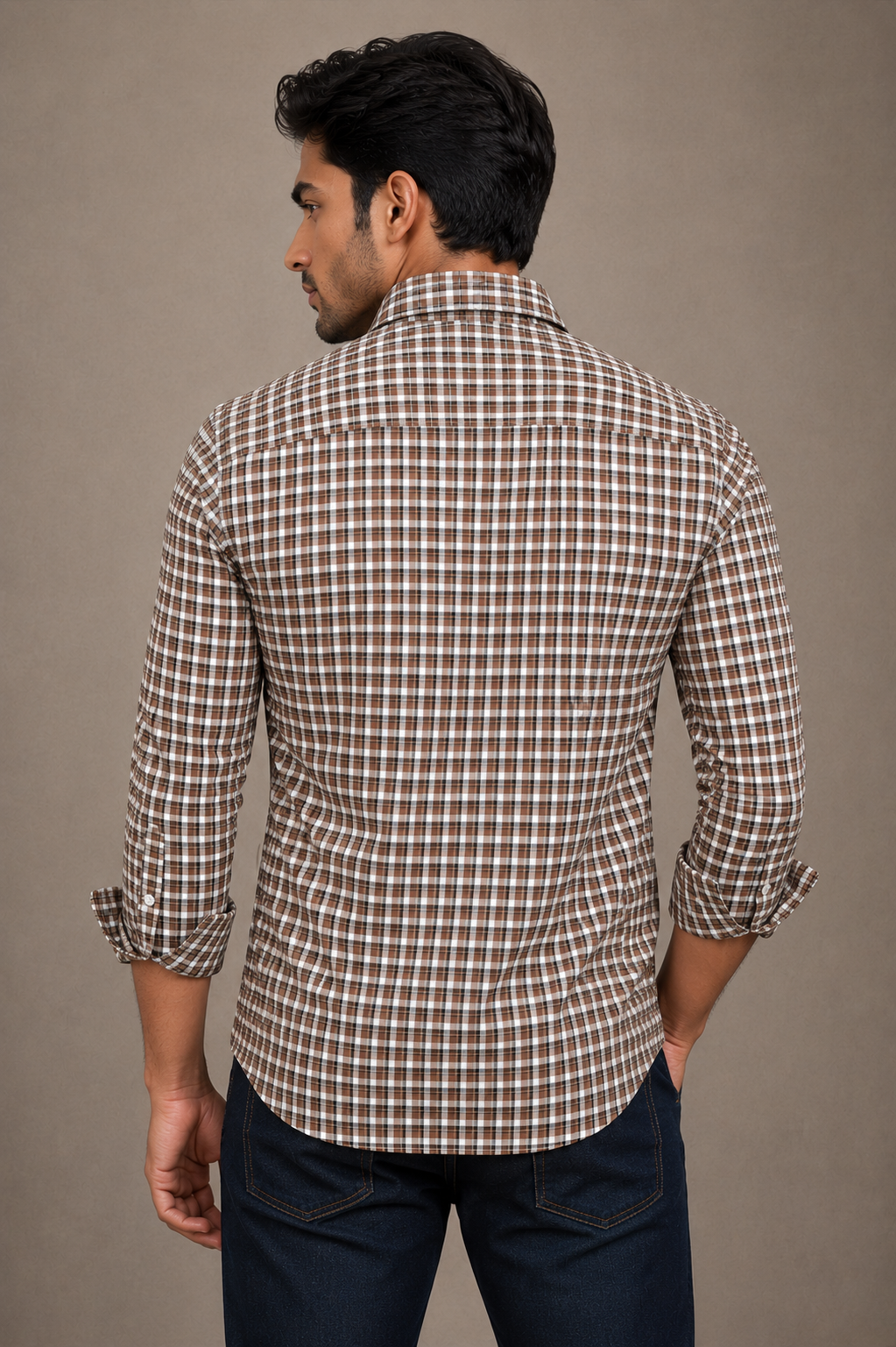 Checks Shirt With Jeans Combo