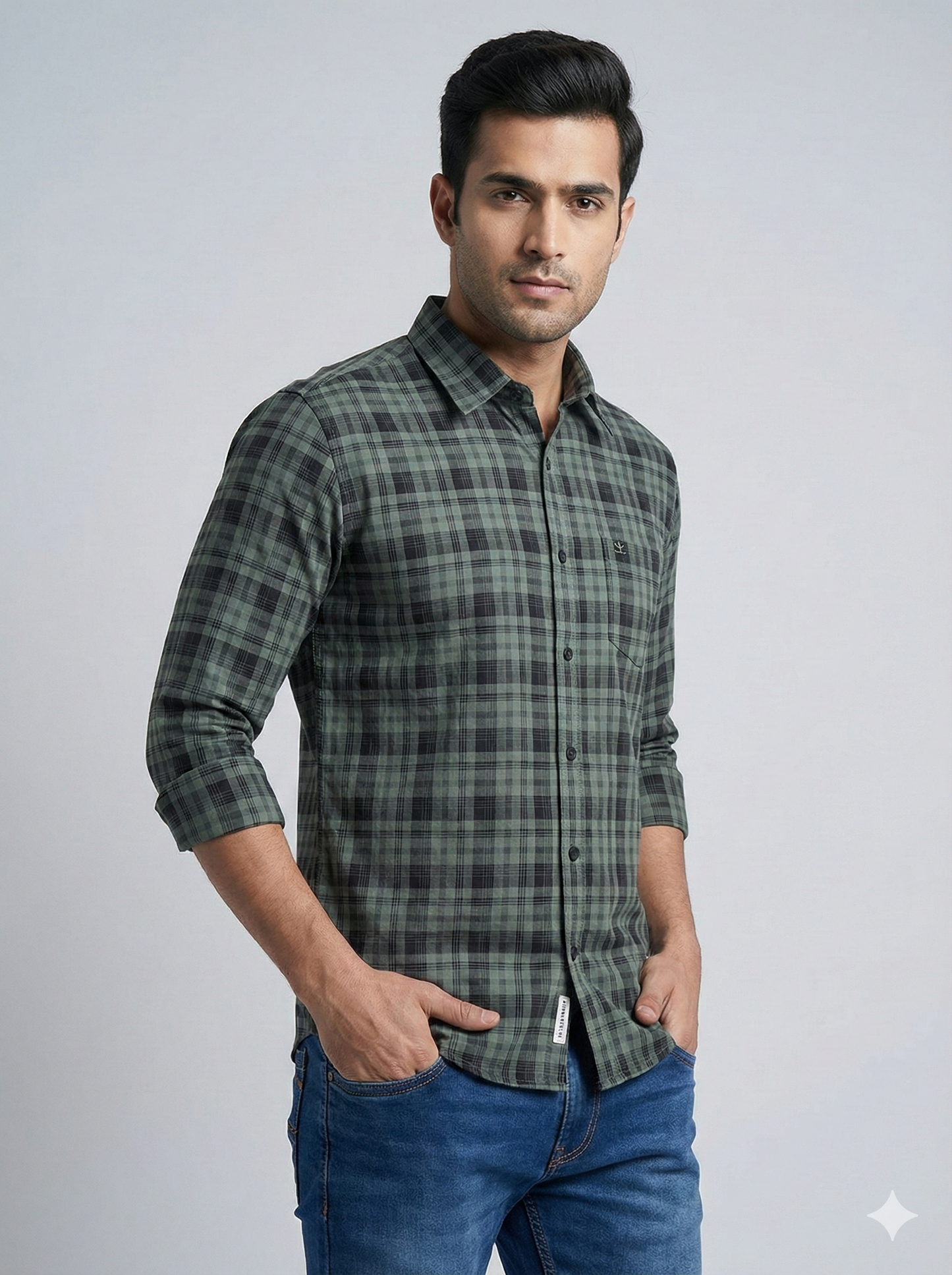 Checks Shirt With Jeans Combo