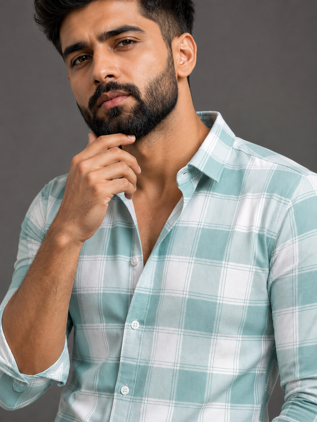 Checks Shirt With Jeans Combo
