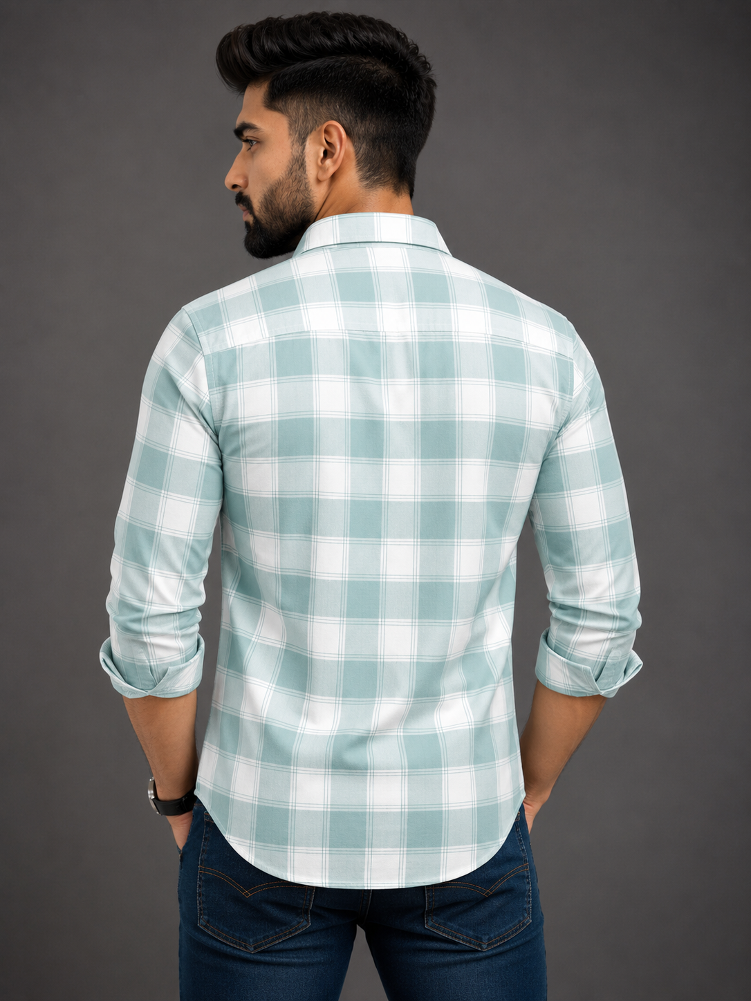 Checks Shirt With Jeans Combo