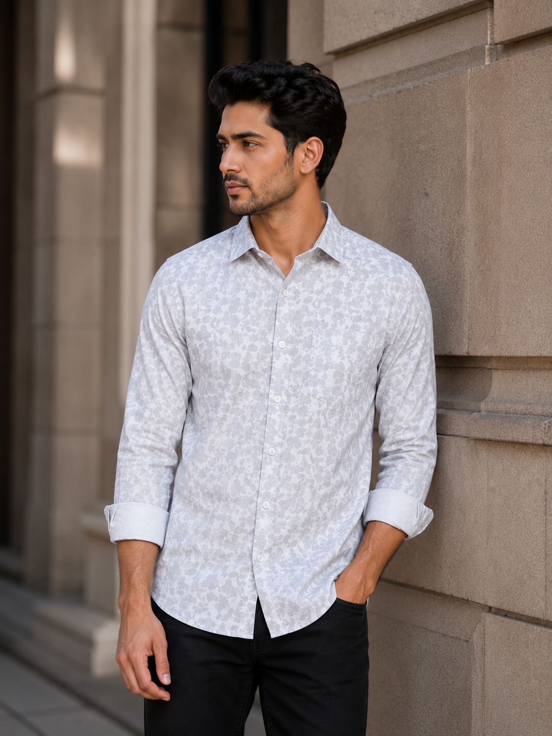 Printed Shirt With Jeans Combo