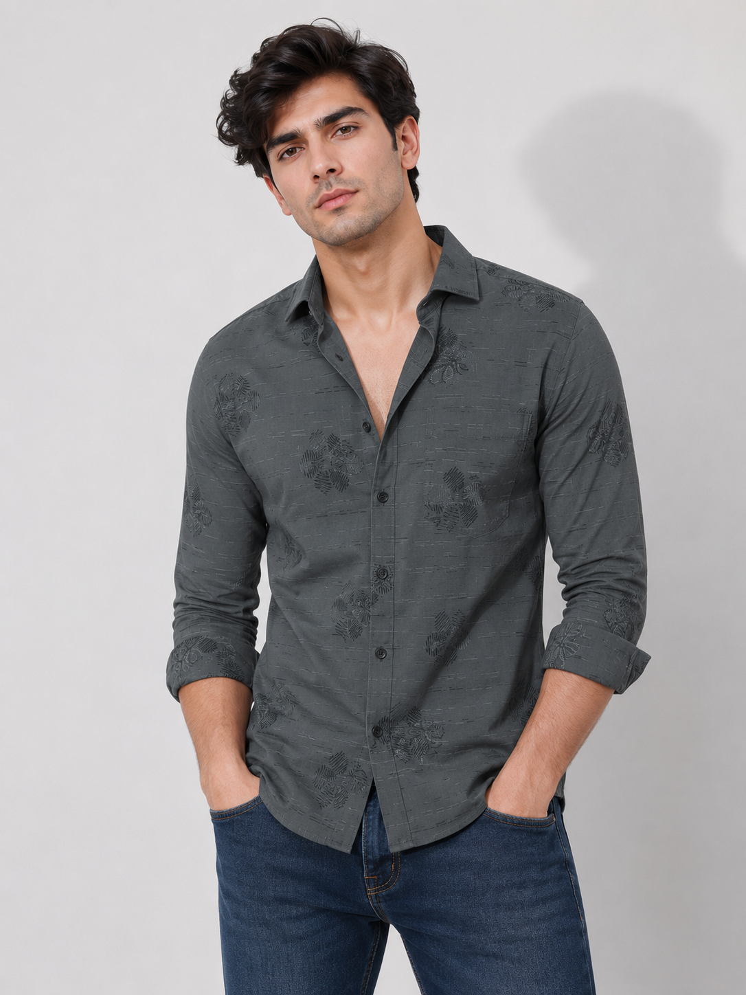 Printed Shirt With Jeans Combo