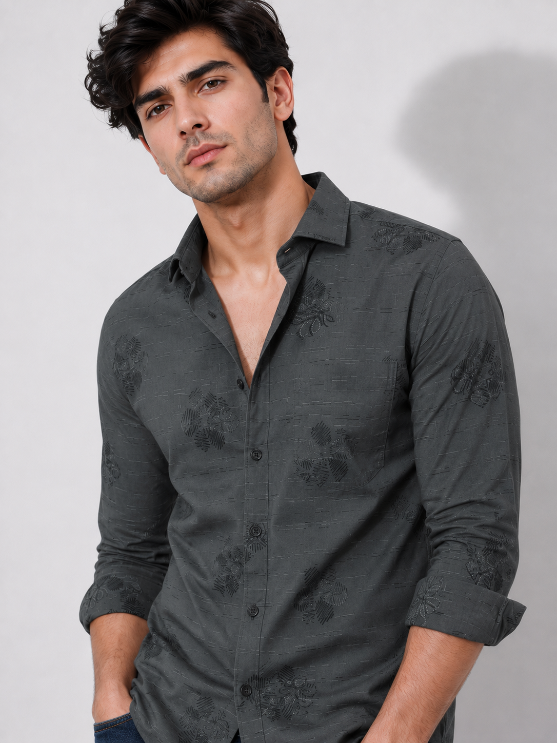 Printed Shirt With Jeans Combo