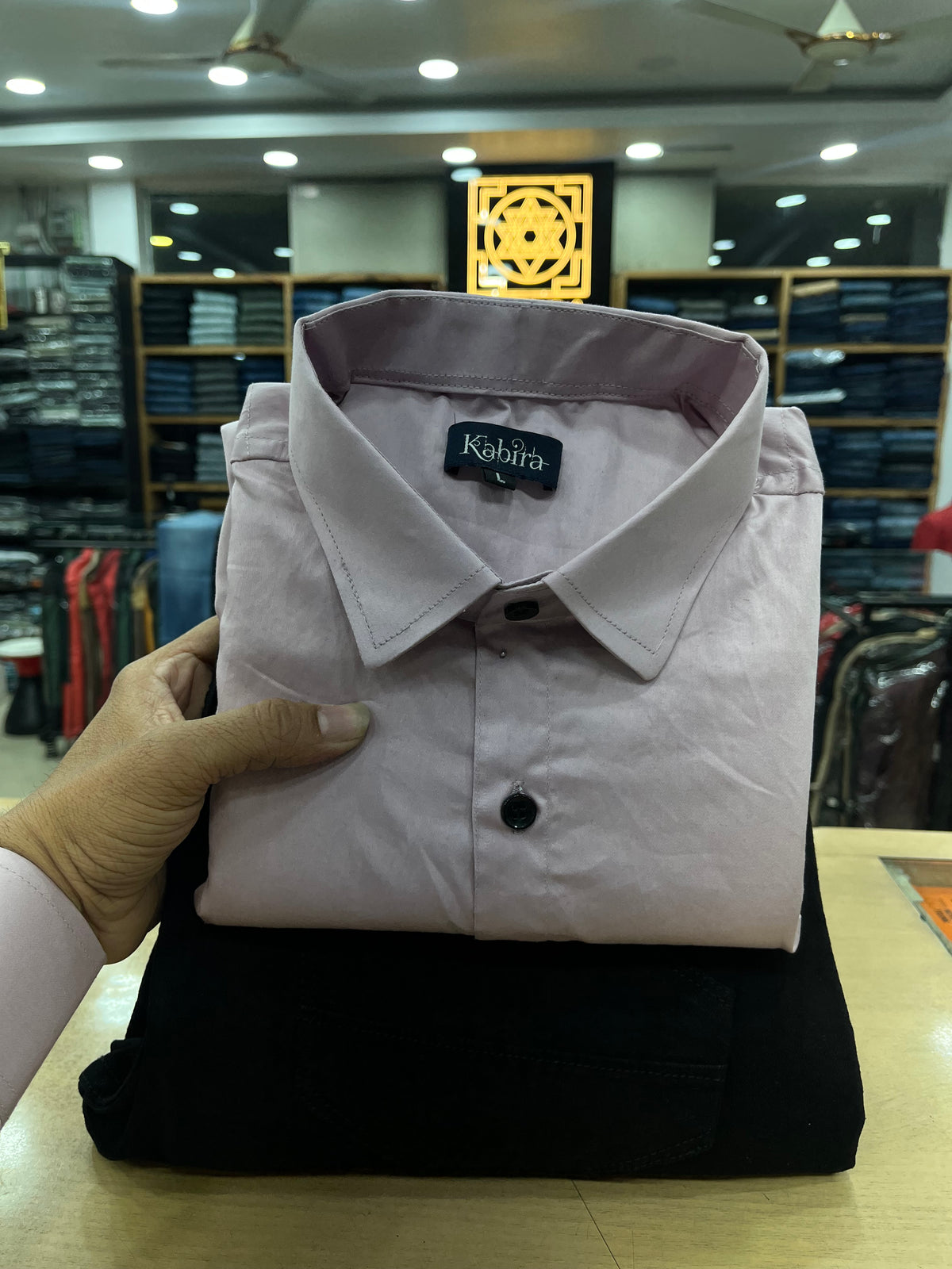 Plain Satin Shirt With Jeans Combo