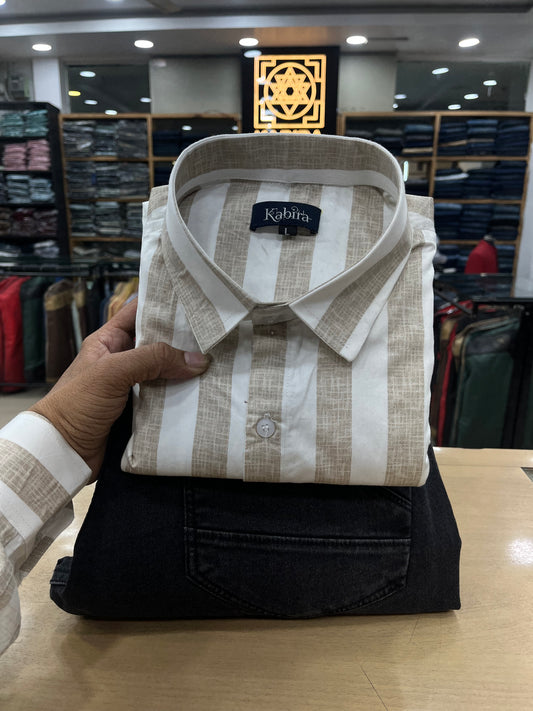 Kabira Lining Shirt With Jeans Combo