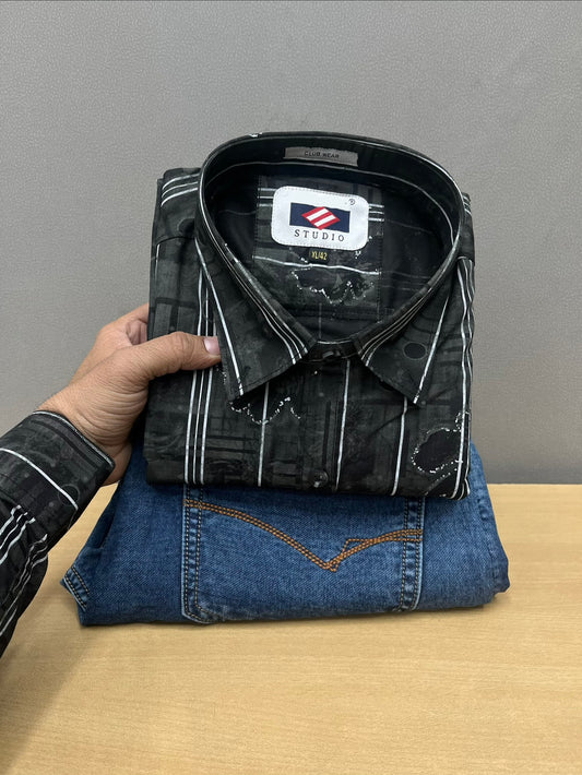 Printed Shirt With Jeans Combo