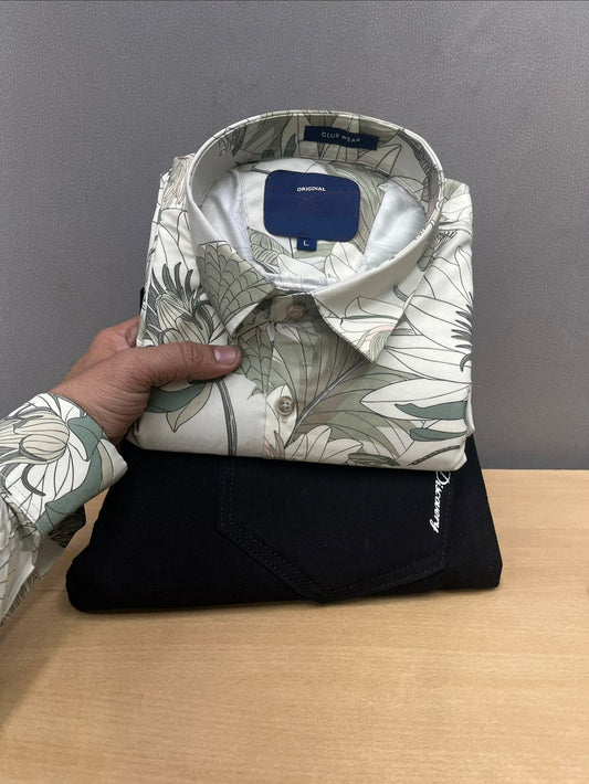 Printed Shirt With Jeans Combo