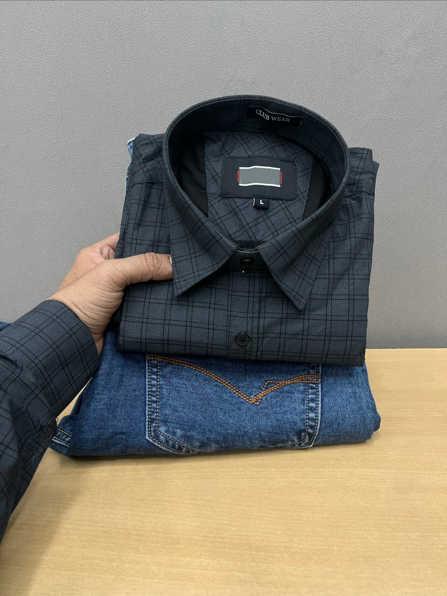 Checks Shirt With Jeans Combo