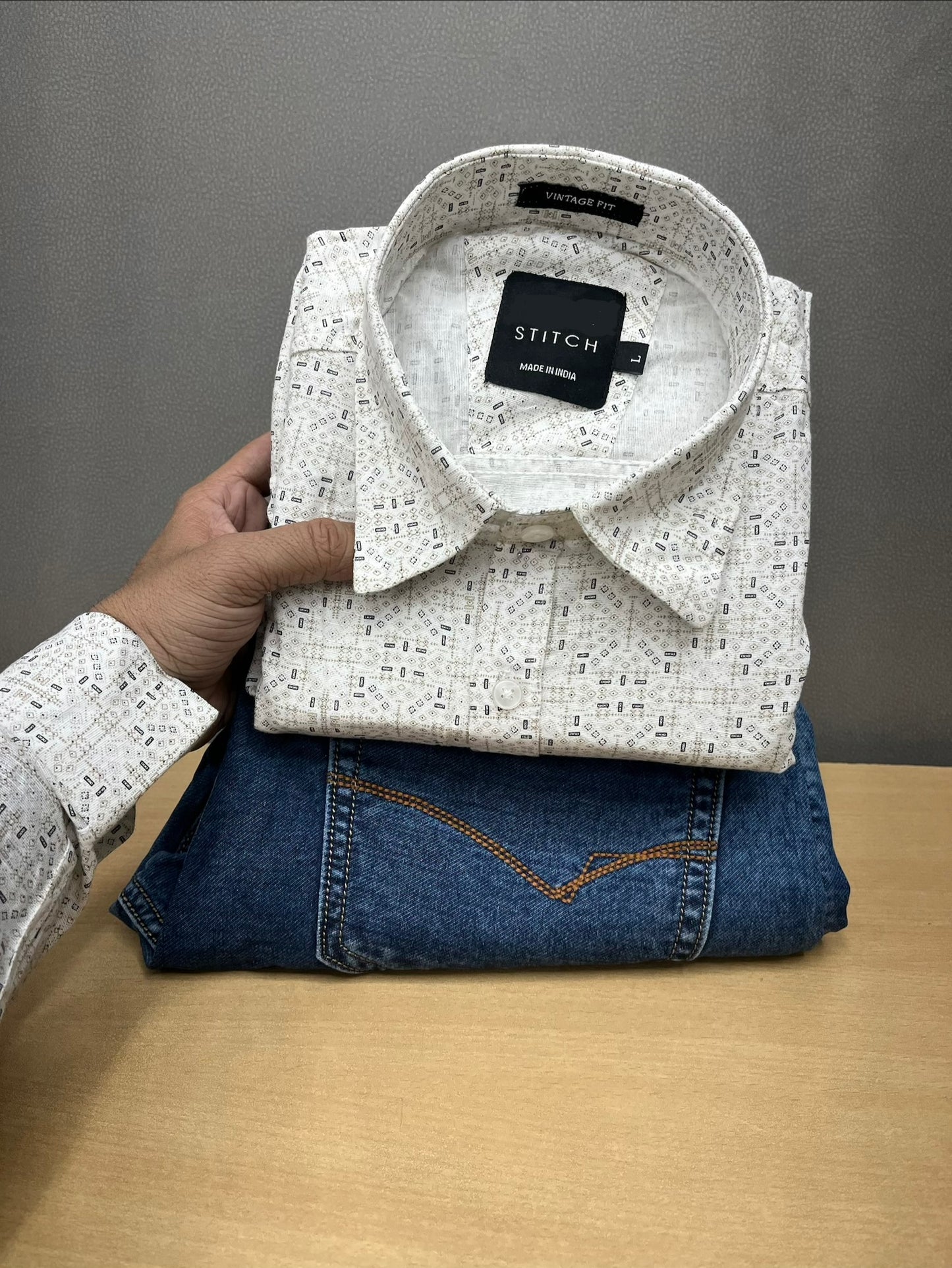 Printed Shirt With Jeans Combo