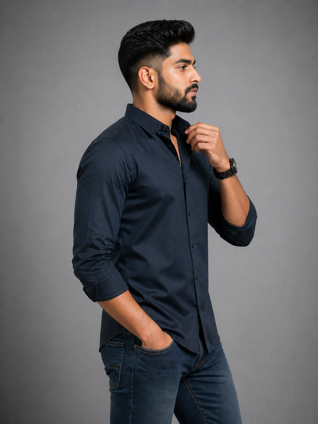 Plain Shirt With Jeans Combo