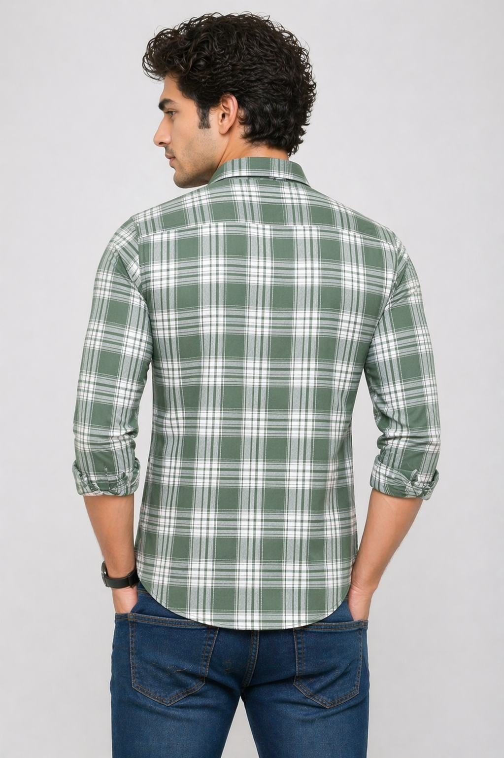 OXFORD CHECKERED SHIRT WITH JEANS COMBO