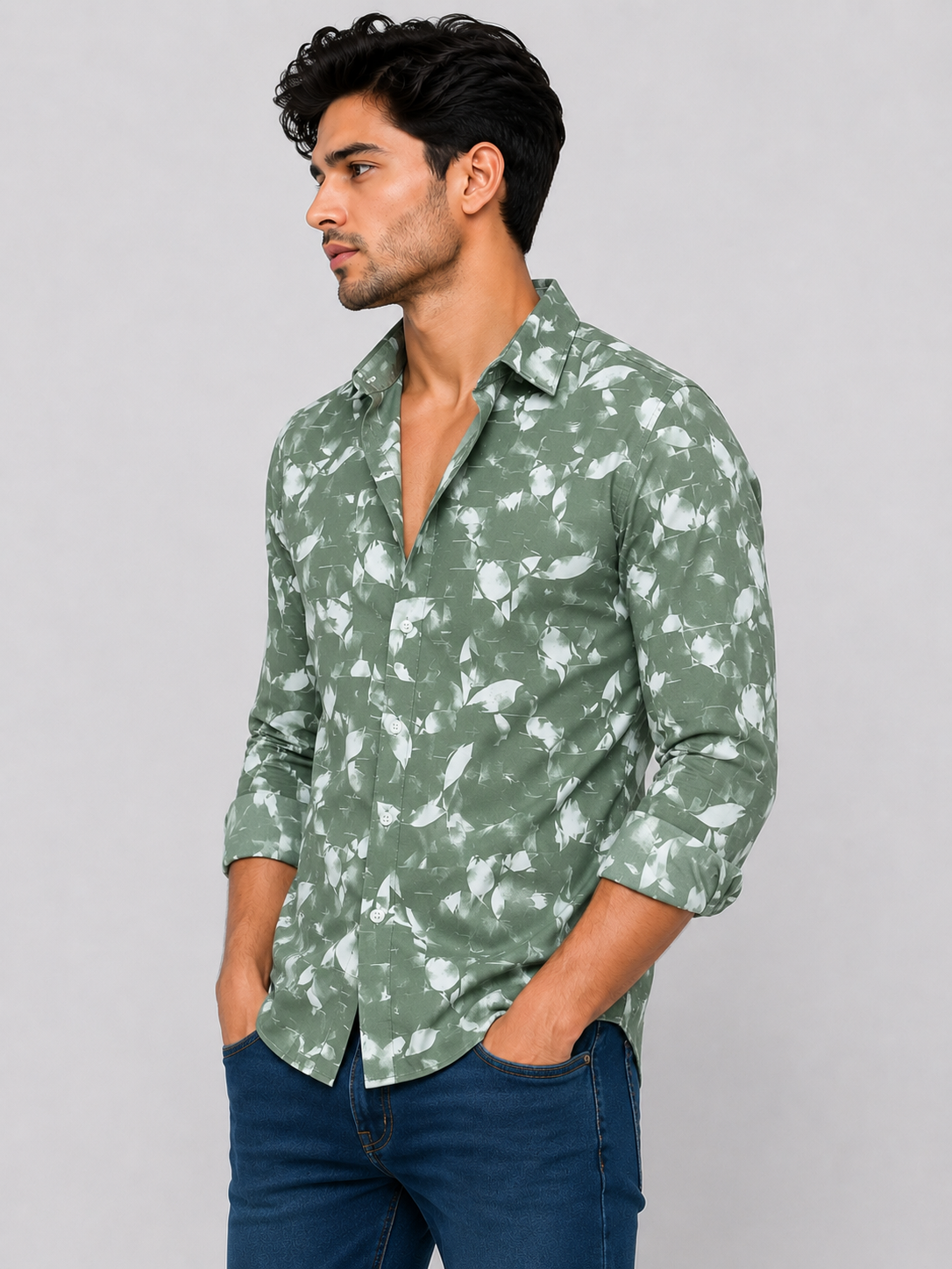Printed Shirt With Jeans Combo