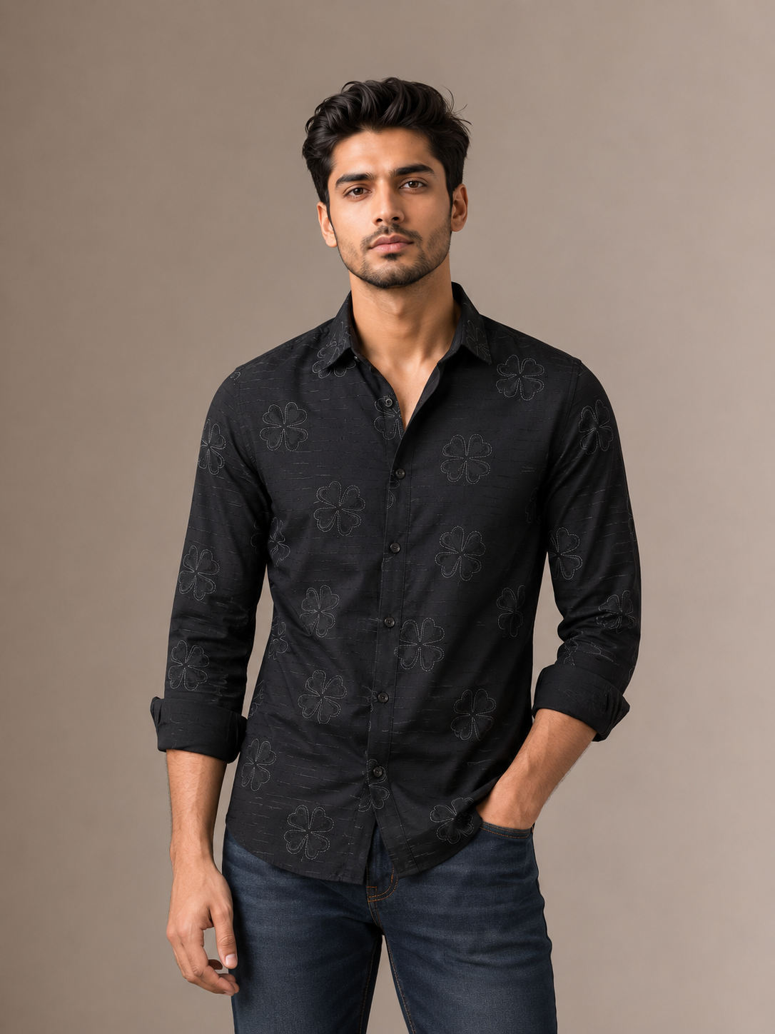 Printed Shirt With Jeans Combo
