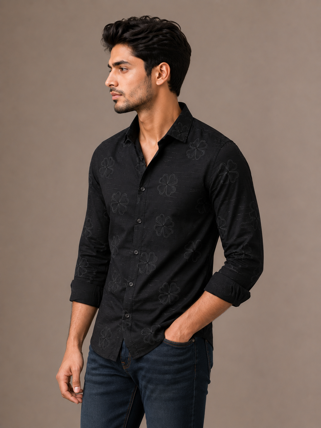 Printed Shirt With Jeans Combo