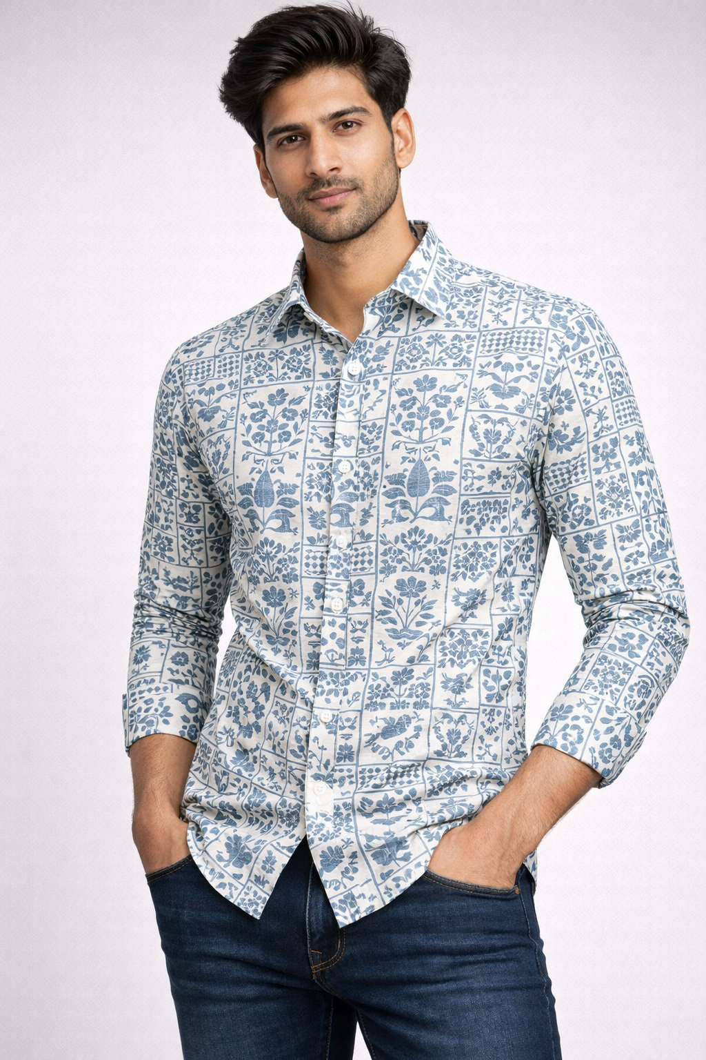 Printed Shirt With Jeans Combo