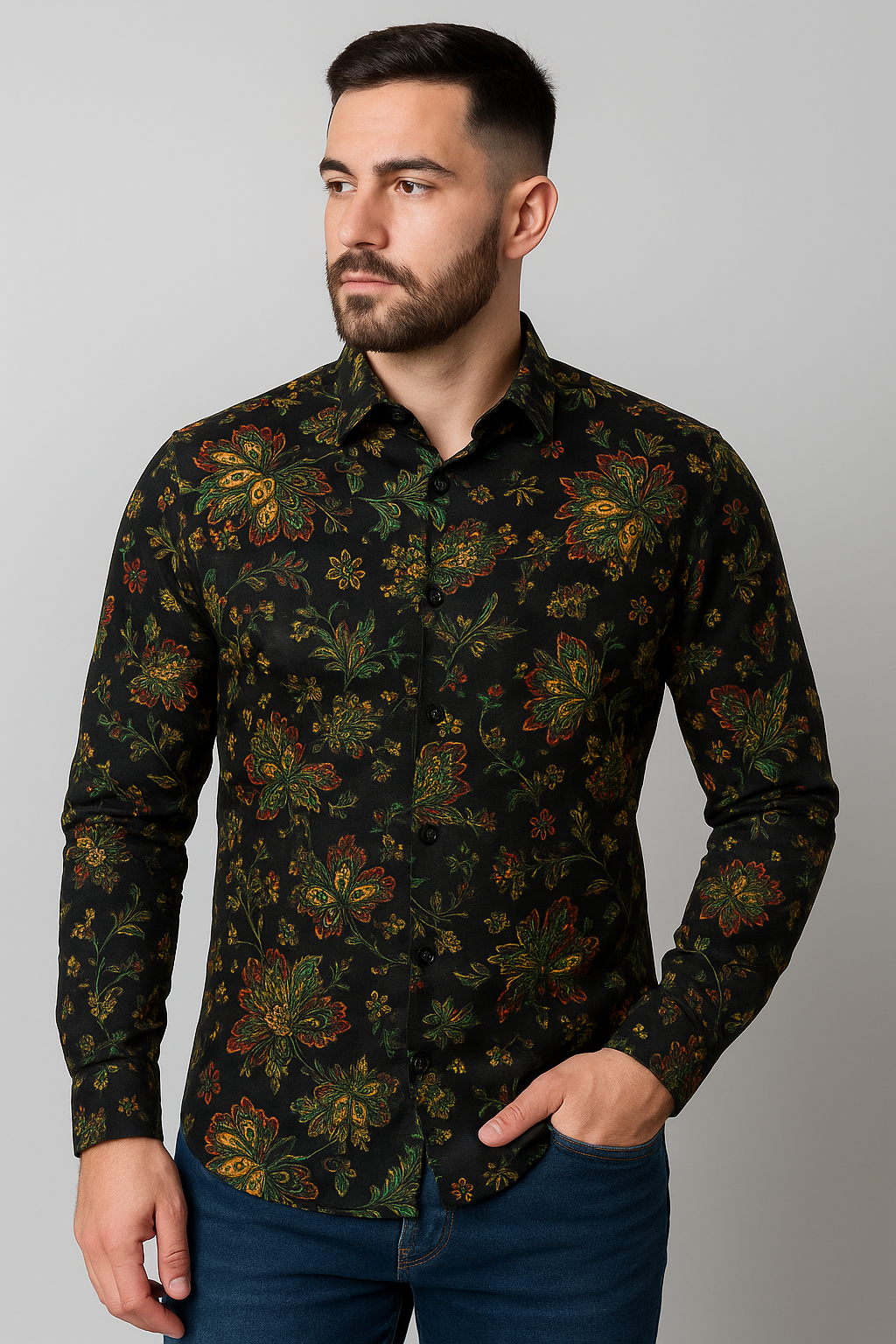 Printed Shirt With Jeans Combo