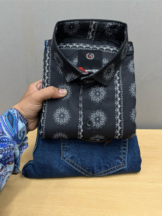 Printed Shirt With Jeans Combo