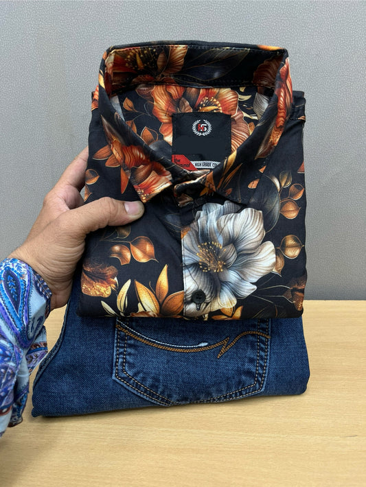 Printed Shirt With Jeans Combo