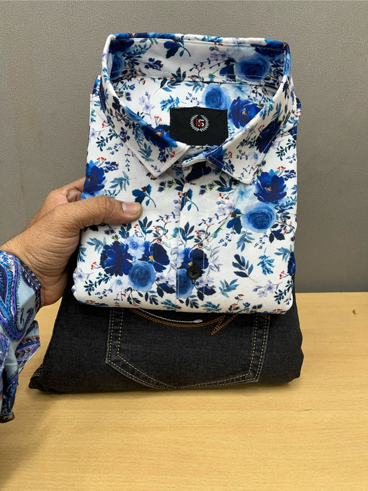 Printed Shirt With Jeans Combo