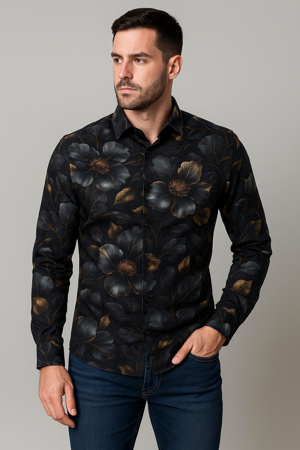 Printed Shirt With Jeans Combo