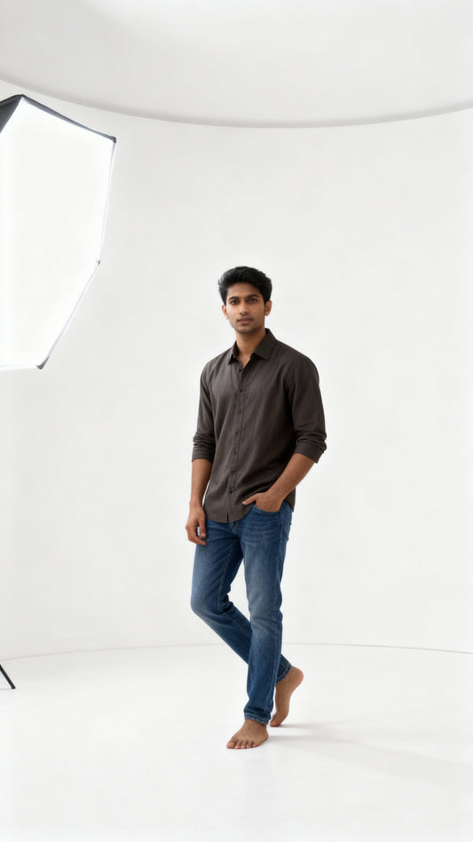 Classic Plain Satin Shirt for Men – Party & Office Wear