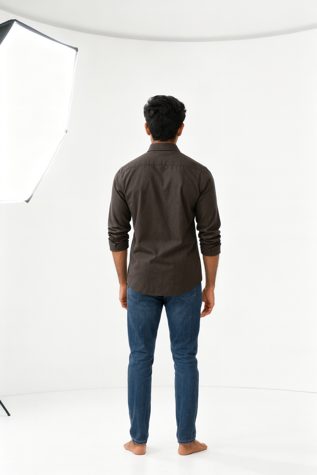 Satin Shirt With Jeans Combo